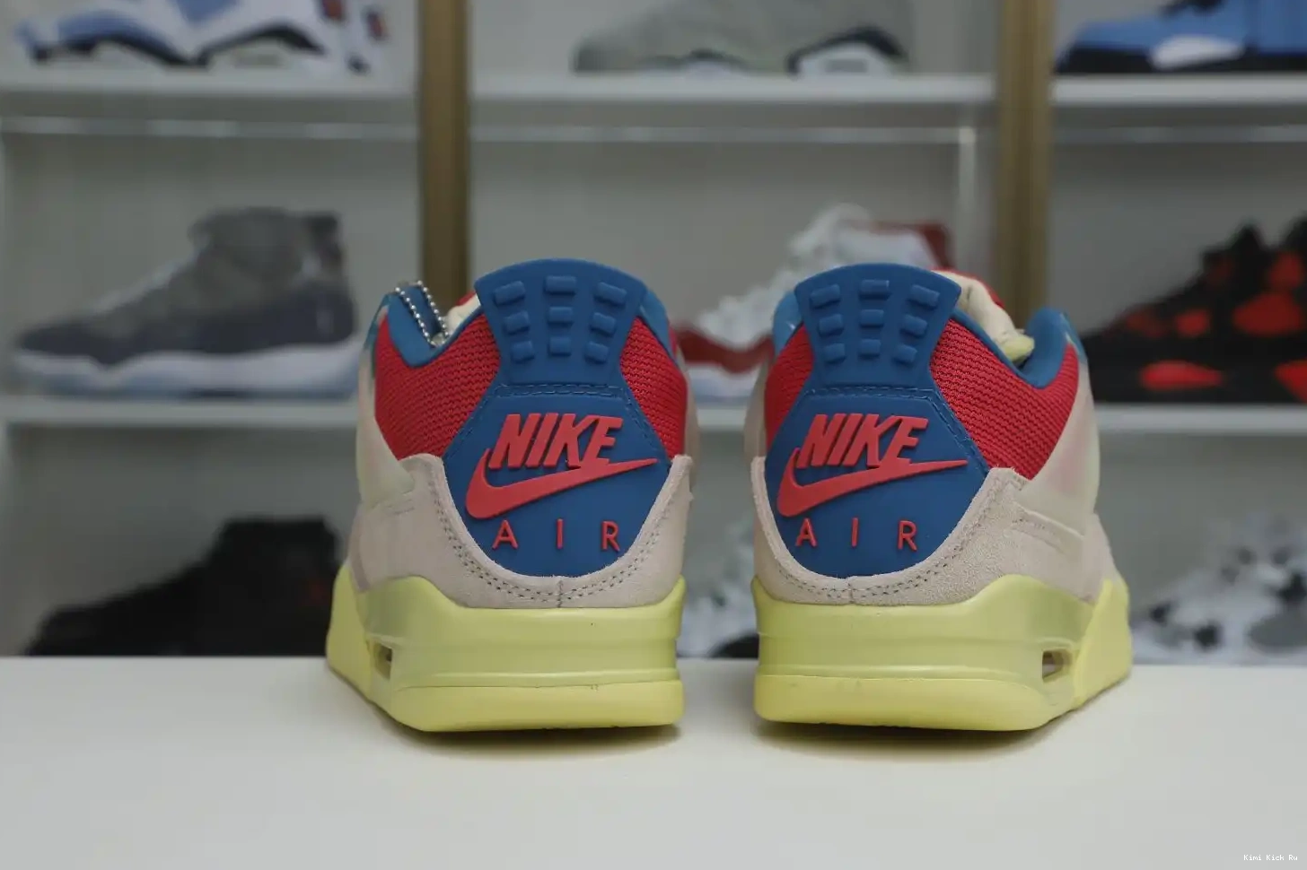 RETRO JORDAN UNION X ICE' 4 'GUAVA LA Kimikick AIR 0709